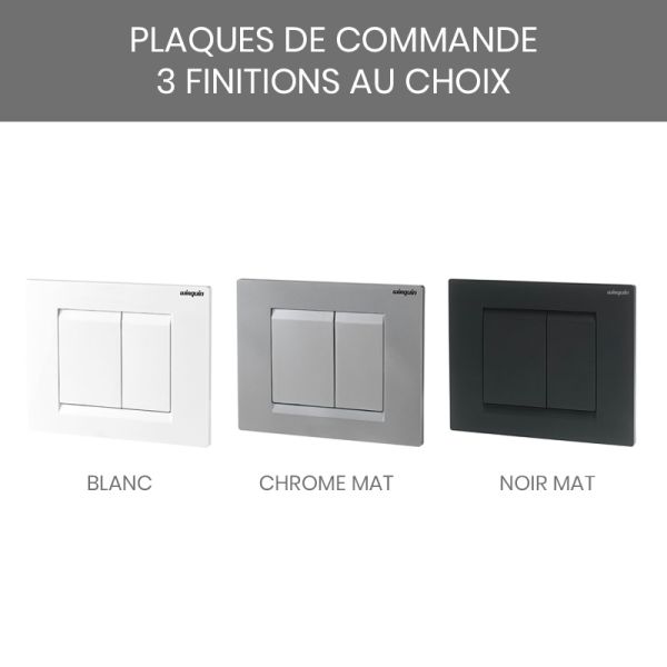 Plaques de commande : 3 finitions au choix