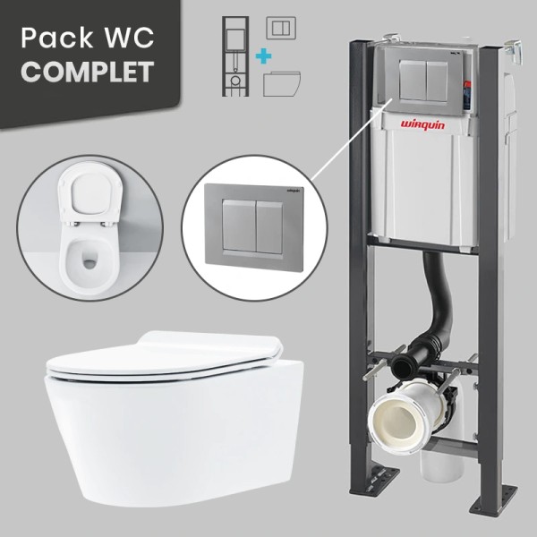 Pack WC suspendu avec bâti-support autoportant WIRQUIN PRO